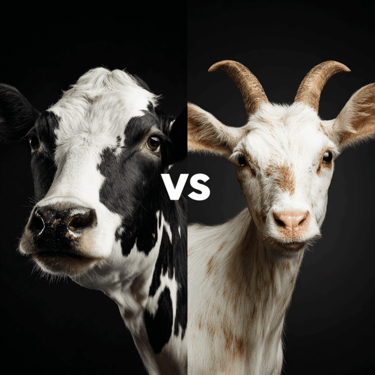 two column layout-goat and cow on either side